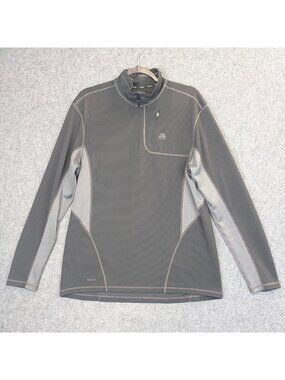 Nike ACG Mens 1/4 Zip Pullover Gray Athletic Fit Knit Sweatshirt Top Size XL